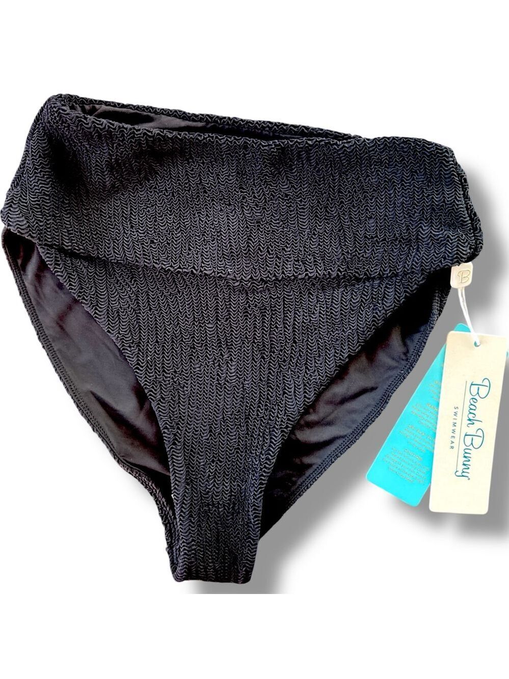 Beach Bunny Gillian Black High-Waist Bikini Bottom XS